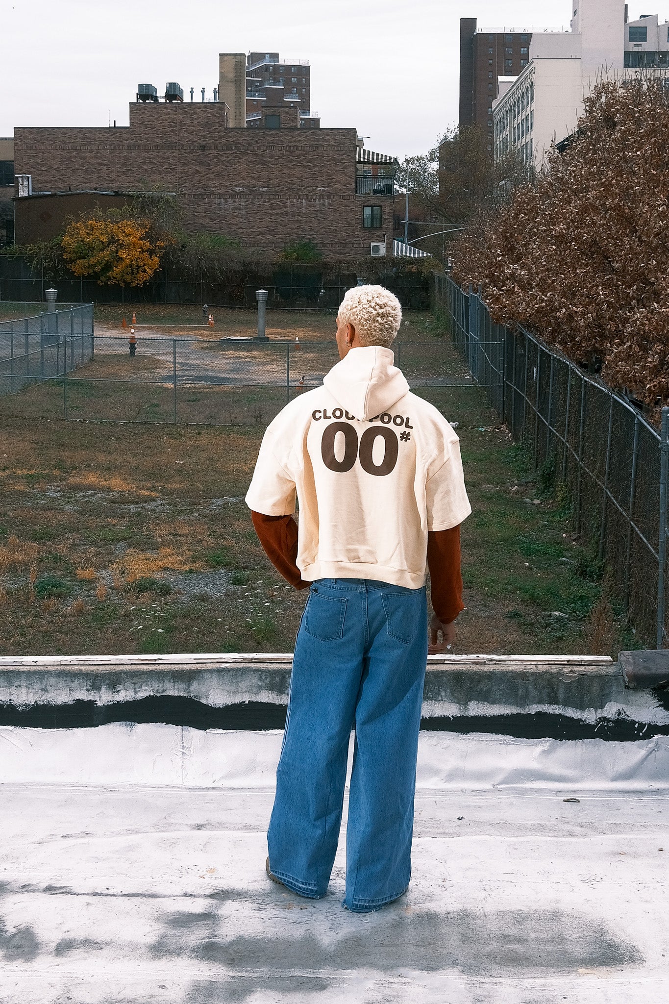 Football Hoodie Beige #00