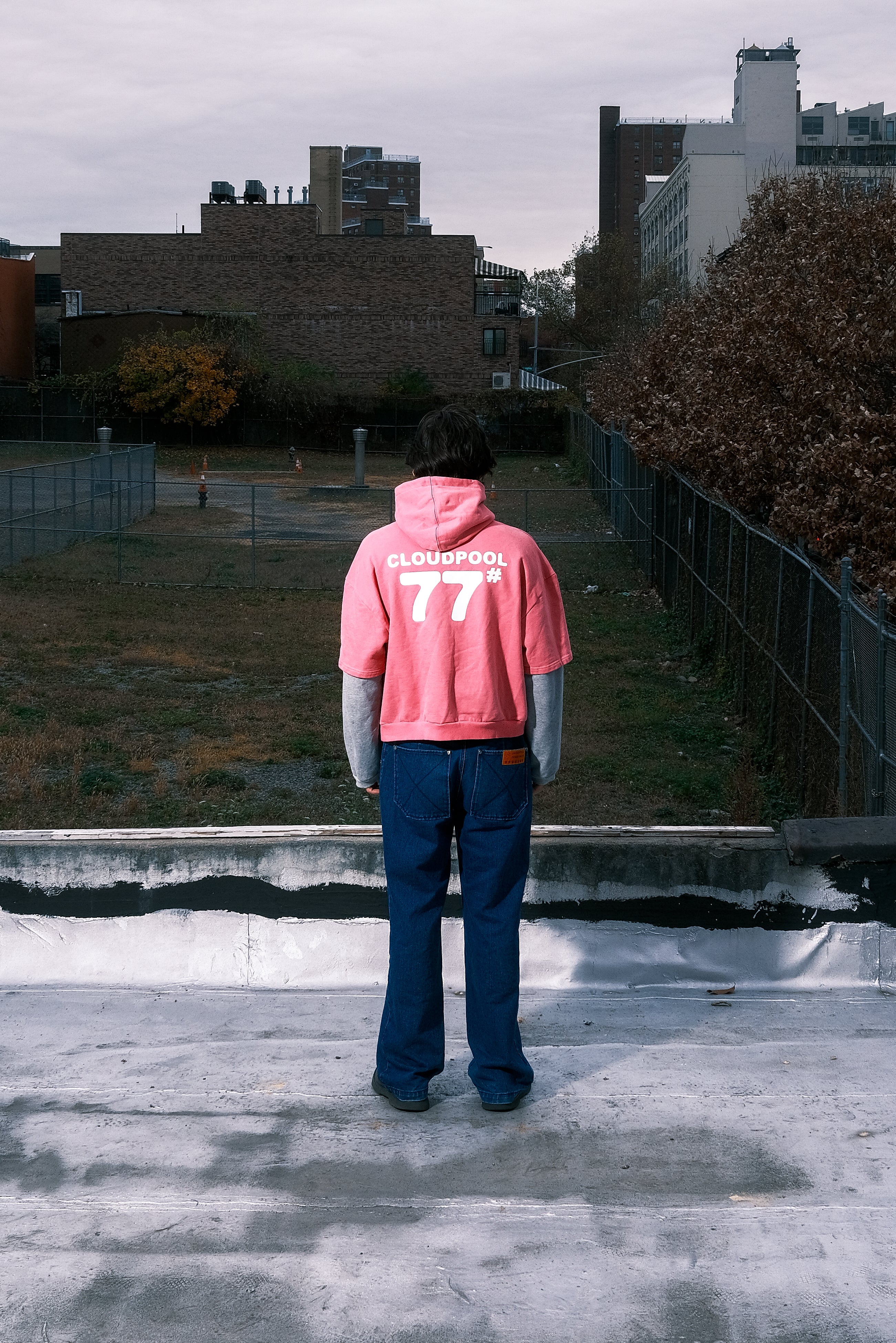 Football Hoodie Pink
