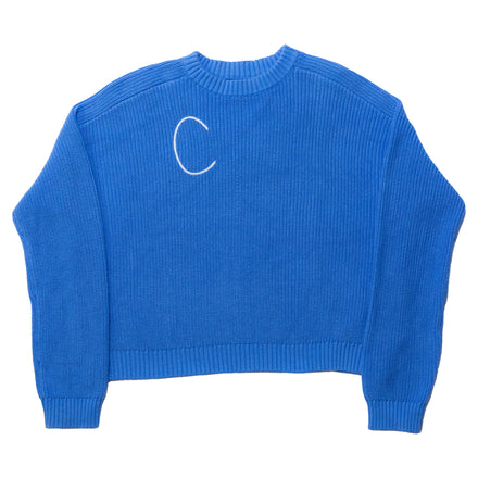 Big C Knit Sweater Blue