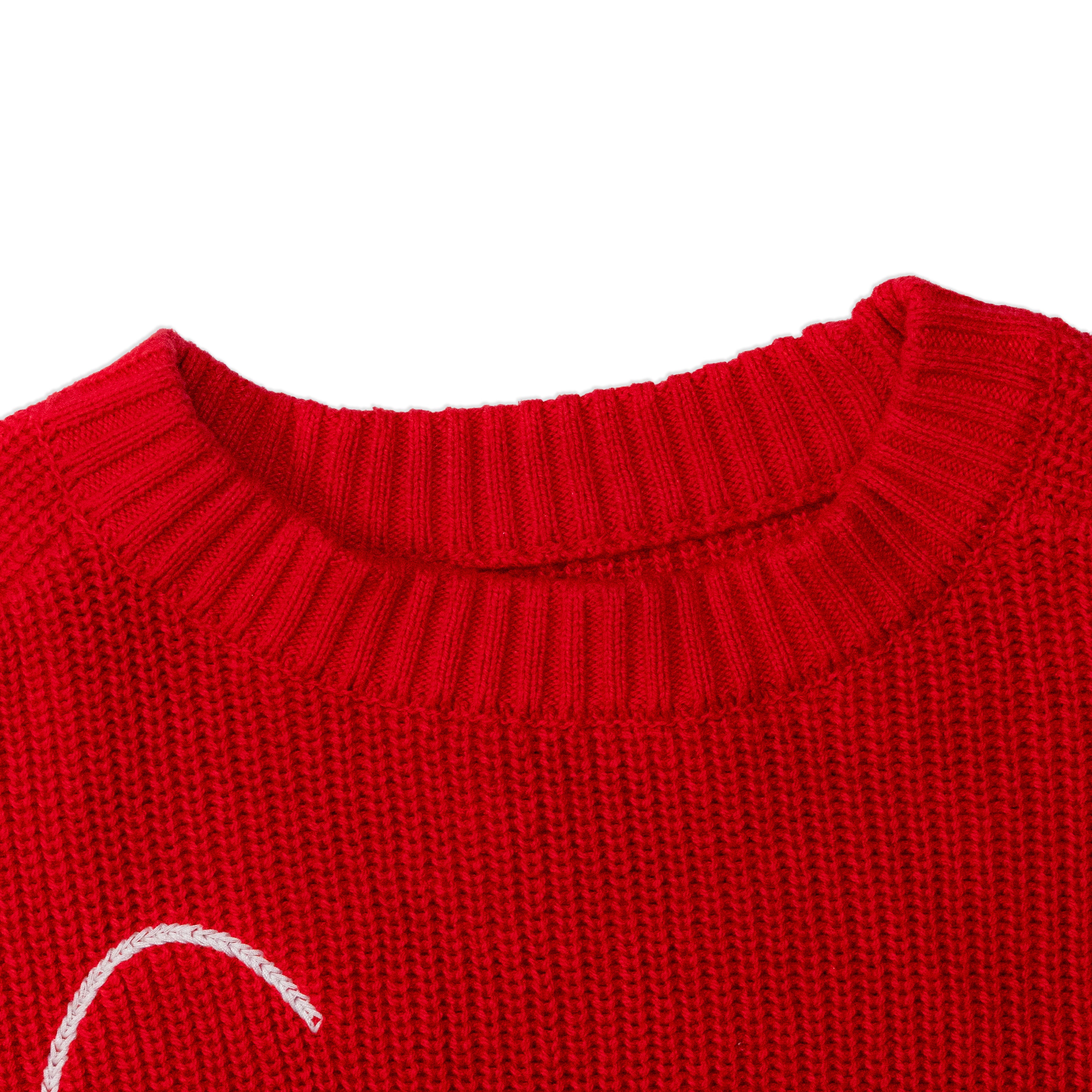 Big C Knit Sweater Red